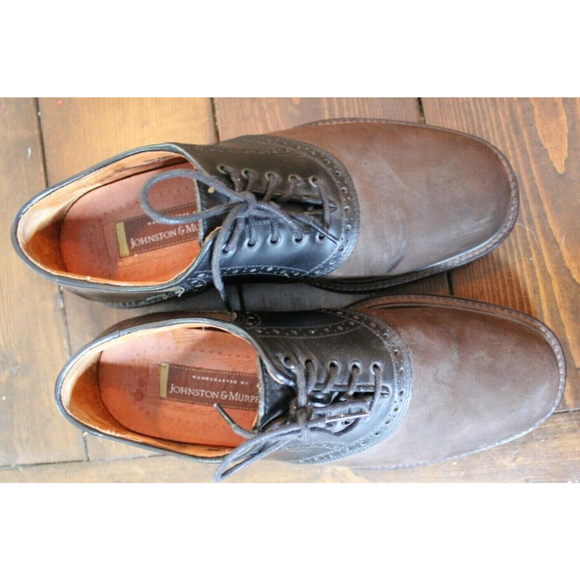 Johnston Murphy Oxfords Wingtip Leather Suede Brown Size 8.5